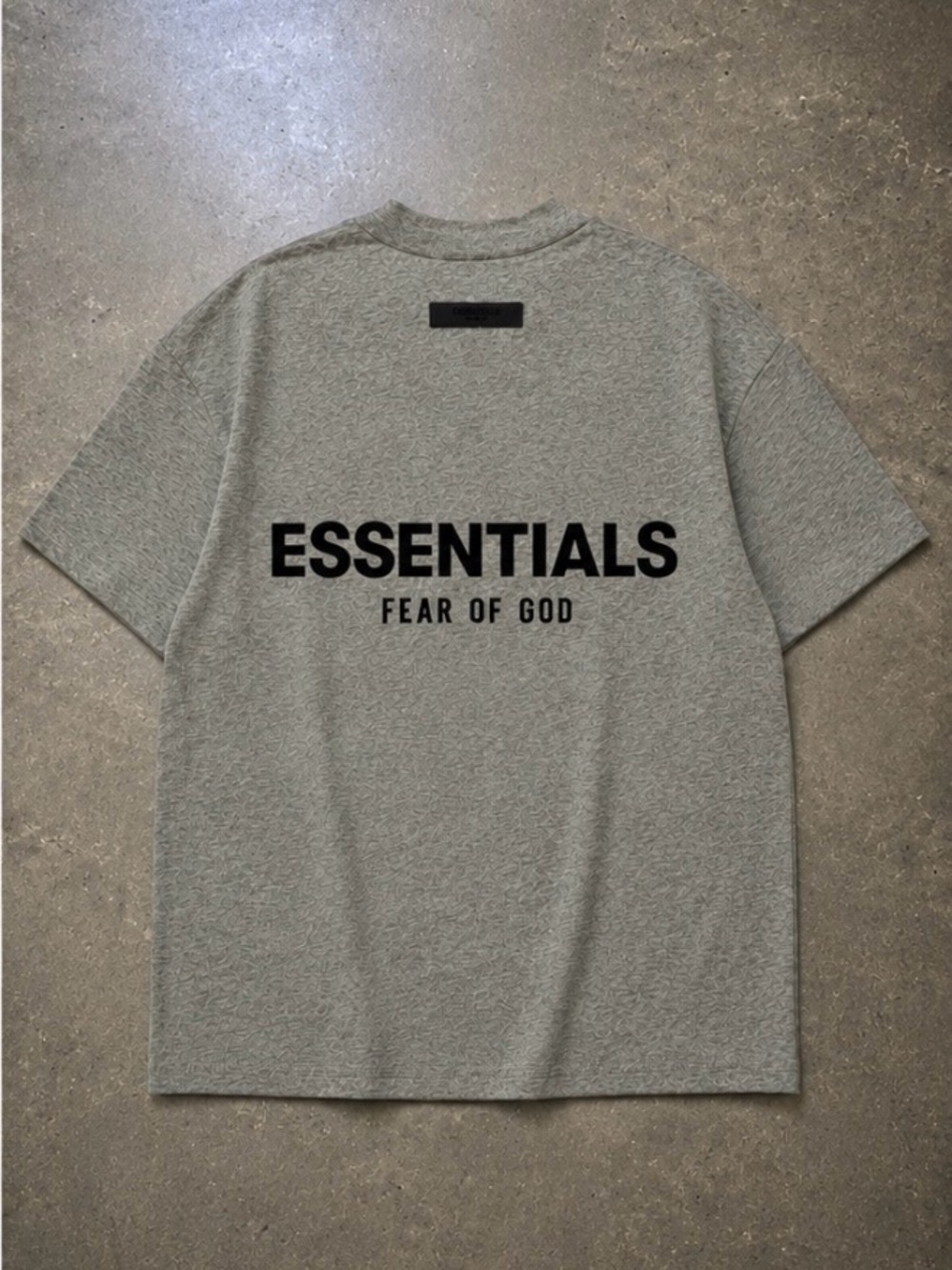 Fear of God ESSENTIALS Grey Back-Logo Short Sleeve Tee